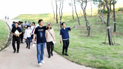 이민근 안산시장, 안산읍성 성곽 복원공사 현장 방문