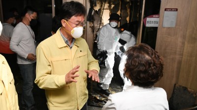 이민근 안산시장, 고려대 안산병원 화재 현장점검…“환자불편 없도록 수습에 최선”