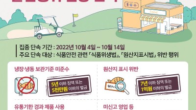 도 특사경, 골프장 내 식품접객업소 불법행위 집중 단속