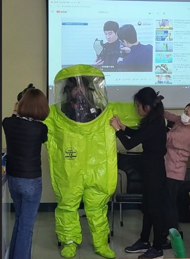 (광명2)광명시 보건소는 18일 보건소 중회의실에서 생물테러 모의훈련을 실시했다.jpg