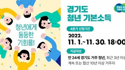 부천시, ‘만 24세 청년기본소득’ 4분기 신청자 접수