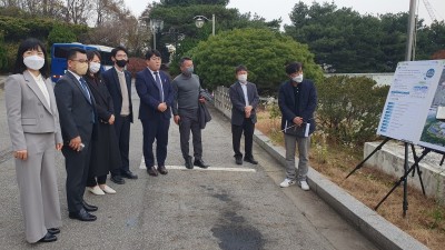 안양시의회 도시건설위원회, 비산·포일통합정수장 현대화사업관련 현장 방문