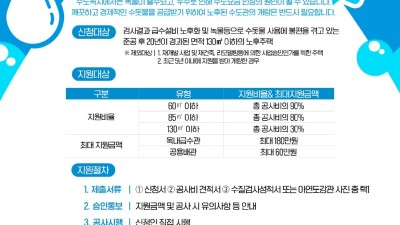 용인특례시, ‘녹물 제로’ 수도관 개량 사업 참여할 가구 모집