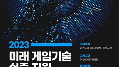 경기도, 인공지능(AI) 기술 활용한 게임 콘텐츠 제작 기업에 1억 원 지원