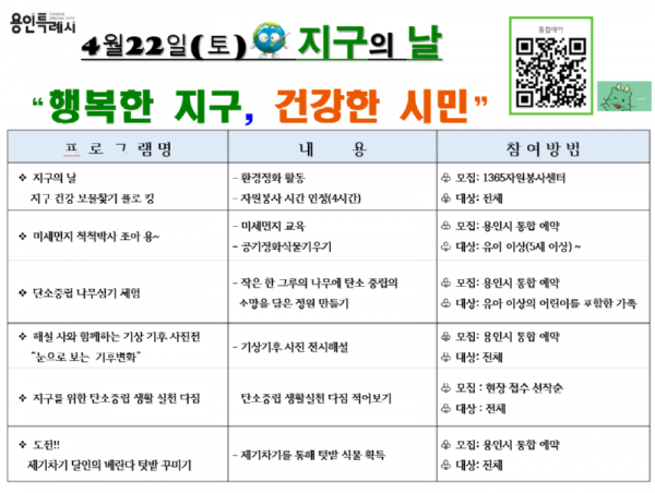 4. 용인시기후변화체험교육센터가 준비한 지구의 날 운영 프로그램 포스터.png