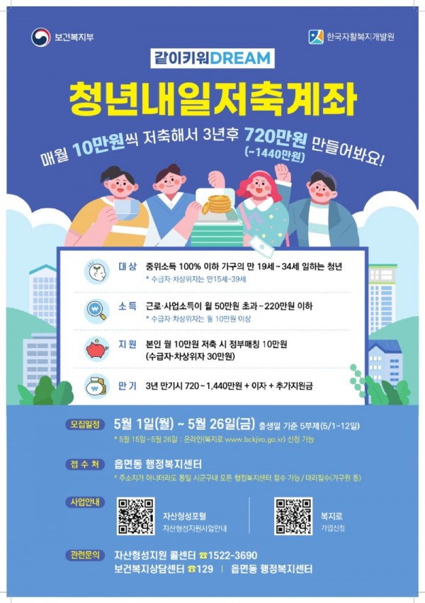 (광명2)광명시는 일하는 저소득 청년의 자립을 지원하는 ‘청년내일저축계좌’ 신규 가입자를 5월 26일까지 모집한다.jpg