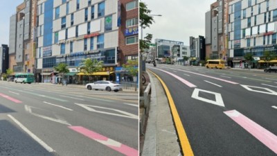 처인구, ‘통일공원 삼거리’ 도로 재포장해 소음 줄였다