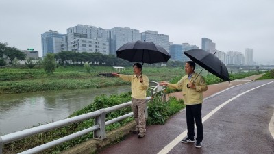 김규식 광명시 부시장, 집중호우 대비 피해 위험지역 현장 점검 실시