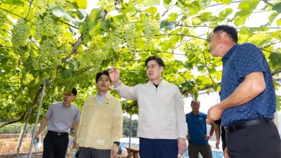 오병권 부지사, 안산 포도 농가 찾아 폭염 대응 상황 점검