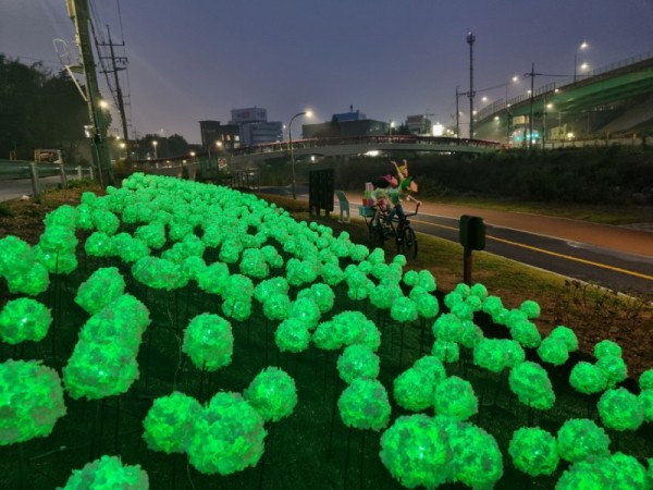 4. 용인특례시가 신갈천 1.5km 구간에 LED 수국정원을 설치했다.jpg