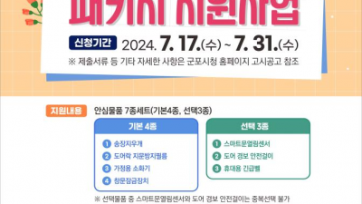 군포시 ‘여성 1인가구 안심 패키지 지원사업’ 신청자 모집