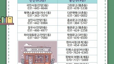 안양시, 지역서점 숨통 틔운다…10억 5000만원 도서 구입 추진