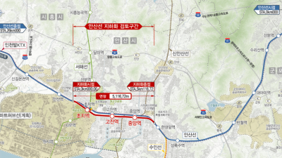 경기도, ‘철도지하화 통합개발 선도사업’에 안산선 선정