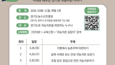 경기도귀농귀촌지원센터, ‘귀농귀촌 길잡이’ 교육