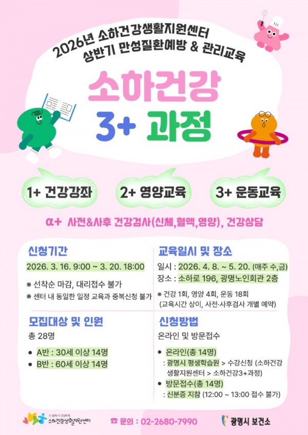 (광명2)광명시 소하건강생활지원센터 세대별 맞춤형 ‘소하건강 3+과정’ 참여자 모집.jpg