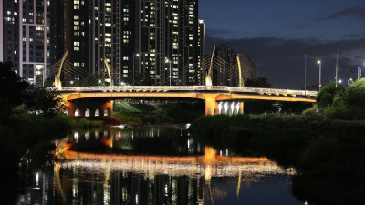 안양 비산대교, 화려한 빛으로 재탄생…노후 경관조명 전면 교체
