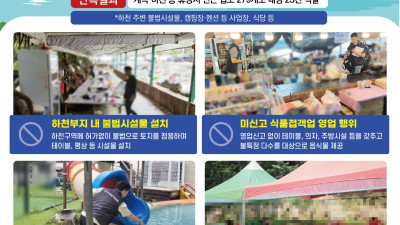 계곡·하천에 평상치고 음식팔고…경기도, 여름철 휴양지 불법행위 적발